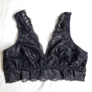 Aerie black lace bralette size medium